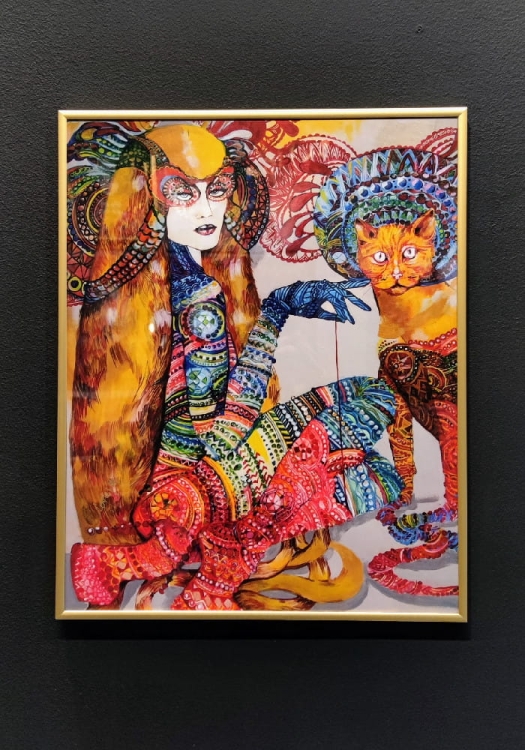 Ina z Rudolfem 40x50, rama alu gold 42x52 cm.jpg