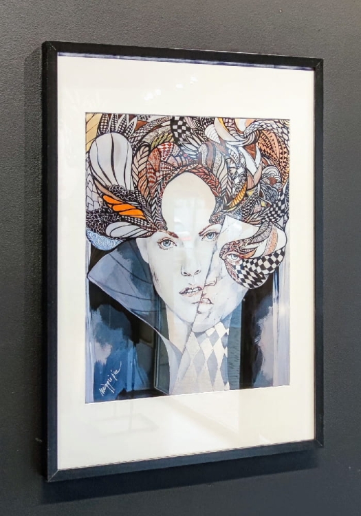 Mistrz i Małgorzata 3, 40x50 cm, rama basic 52x72 cm, left side, black wall.jpg