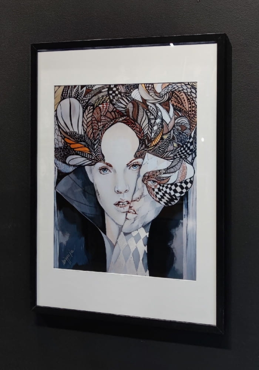 Mistrz i Małgorzata 3, 40x50 cm, rama basic 52x72 cm, right side, black wall.jpg