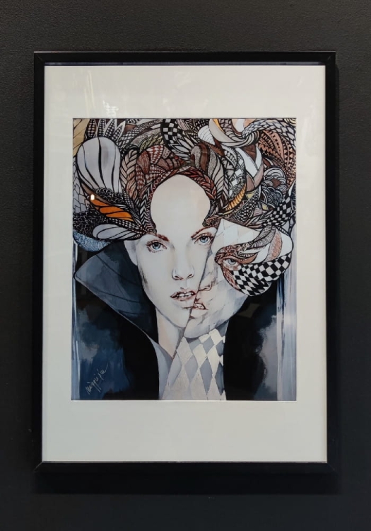 Mistrz i Małgorzata 3, 40x50 cm, rama basic 52x72 cm, black wall.jpg