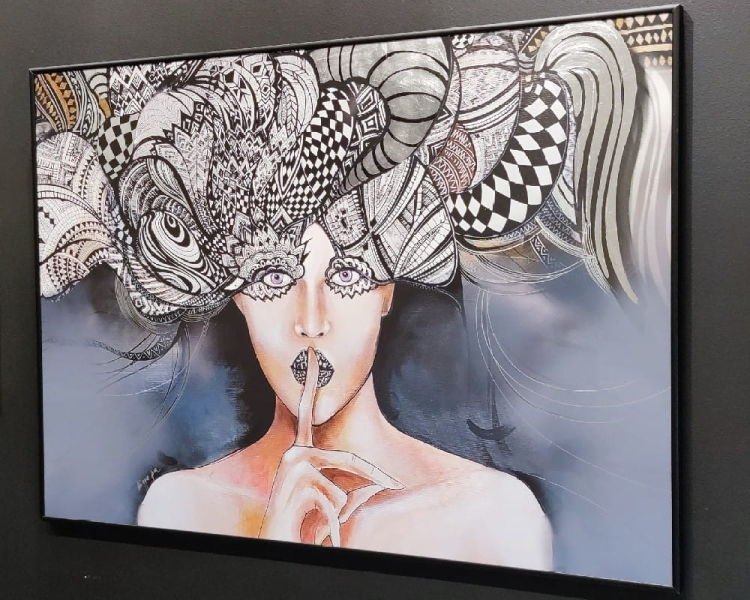 Pożegnanie Aleksandra, 100x70 cm, plakat zdobiony przez Maggie Piu, rama alu black, bok prawy, v2.jpg