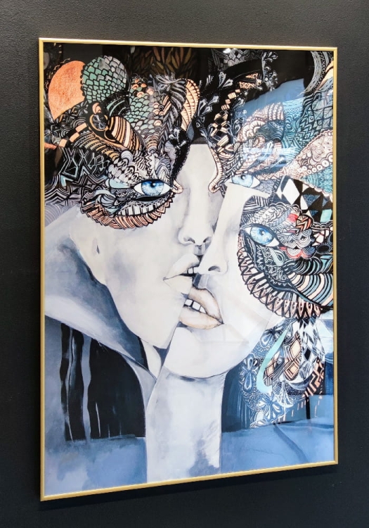 Mistrz i Małgorzata 70x100, rama alu gold 70x100 cm, połysk, left side.jpg