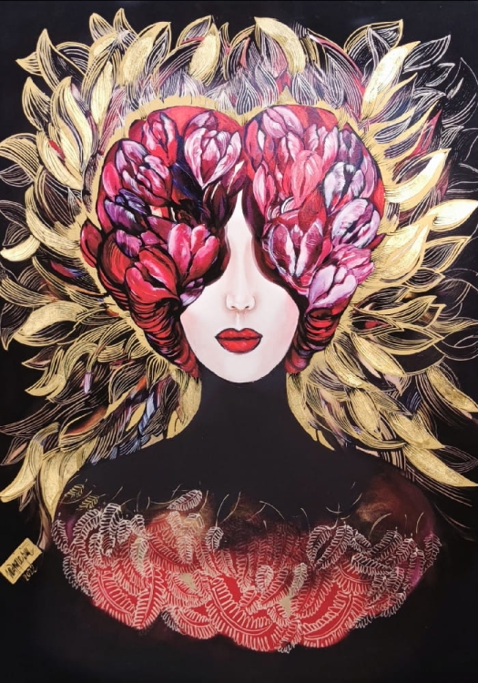 Miłość jest ślepa, plakat zdobiony 70x100 cm.jpg