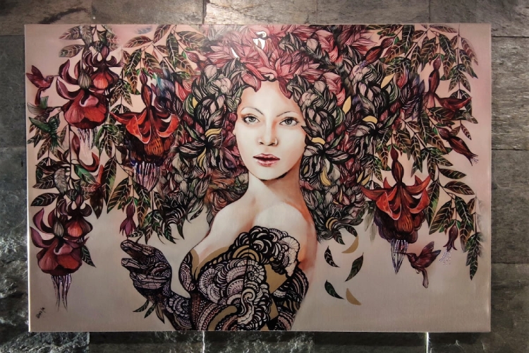 Siostra Tygrysicy bez kota, 120x80 cm, technika mieszana, Maggie Piu, 2022-01, wall.jpg