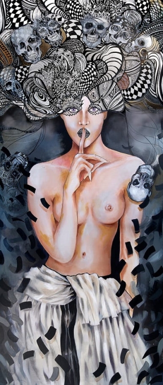 obraz Maggie Piu, Pożegnanie Aleksandra, 70x150 cm, oryginał.jpg