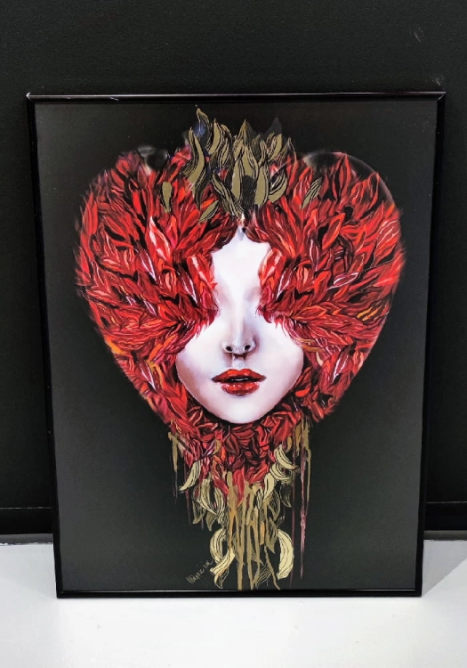 Medusa Miłość jest śłepa, plakat zdobiony 50x70 cm, rama czarna 50x70 cm, antyreflex, gallery otfloor.jpg