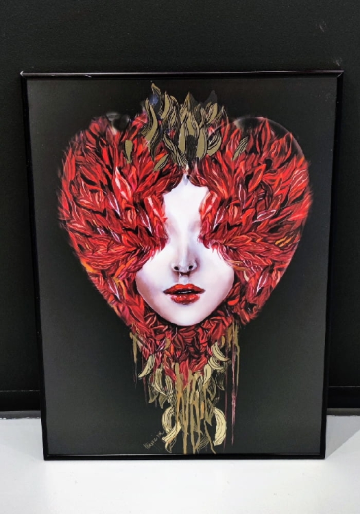 Medusa Miłość jest śłepa, plakat zdobiony 50x70 cm, rama czarna 50x70 cm, antyreflex, gallery otfloor.jpg