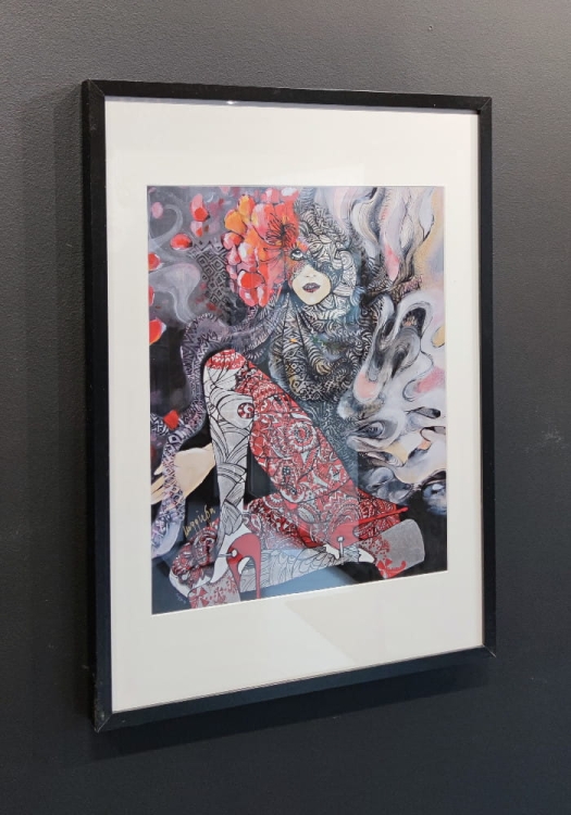 W kurpiowskich rajstopach, 40x50 cm, rama basic 50x7 cm, left side.jpg