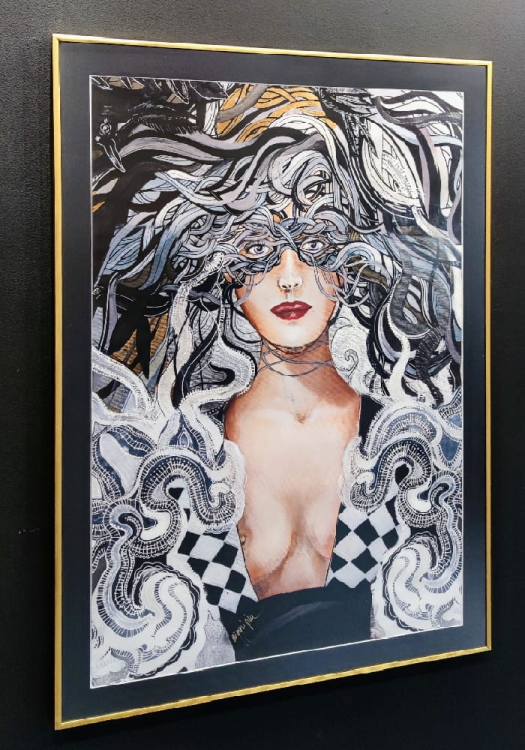 Kruki Balmaina 70x100, rama alu gold 80x110 cm, czarnee p-p, antyrefleks, lewy bok.jpg.jpg