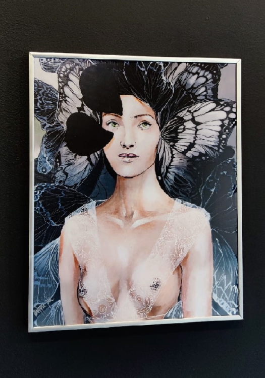 Freewolna Butterfly 40x50, rama alu silver 40x50 cm, left side.jpg