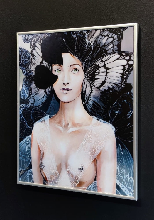 Freewolna Butterfly 40x50, rama alu silver 40x50 cm.jpg