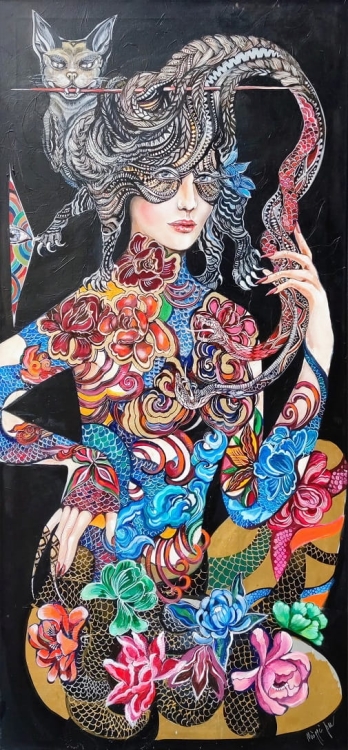 Magiczny Teatr Piu, 70x150 cm, giclee technika mieszana, Maggie Piu.jpg