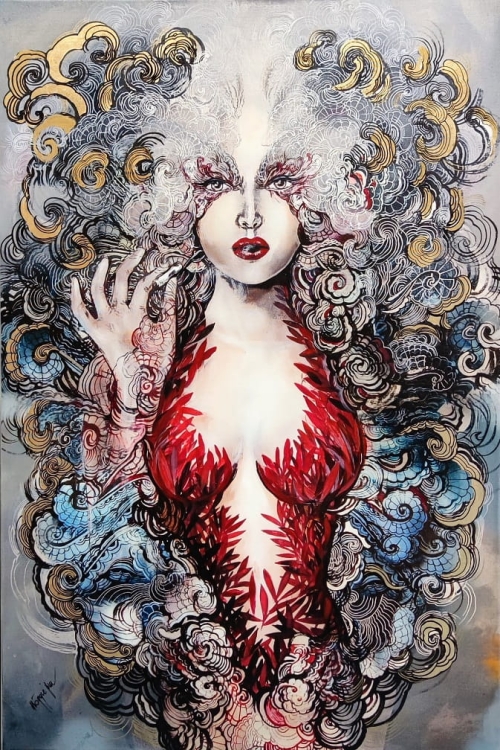 Pet-Carmen Gold, 80x110 cm, technika mieszana, Maggie Piu.jpg