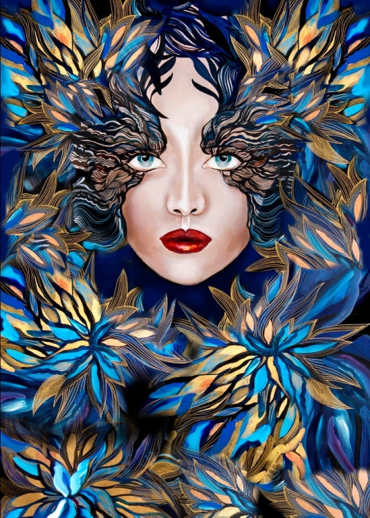 plakat Maggie Piu, Goldiva Szafiro III, 50x70 cm.jpg