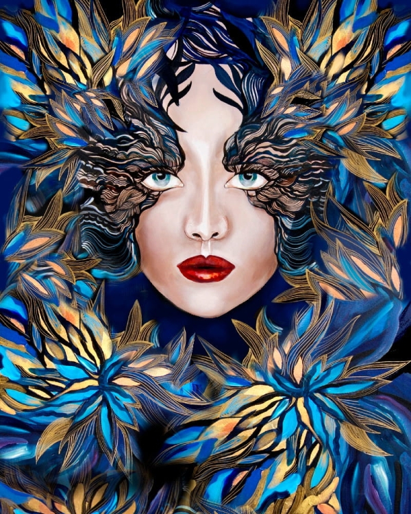 plakat Maggie Piu, Goldiva Szafiro III, 40x50 cm.jpg