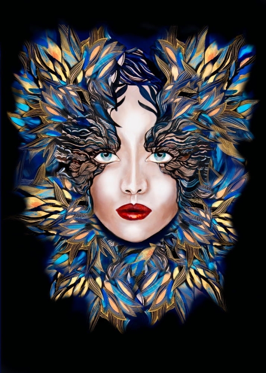 plakat Maggie Piu, Medusa Szafiro, 50x70 cm.jpg