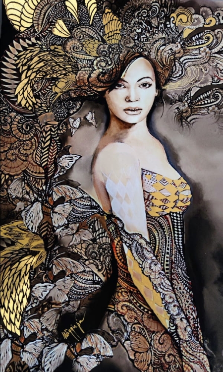 Madame Butterfly Sepia ZDOBIONA 40x50, perspektywa 1.jpg