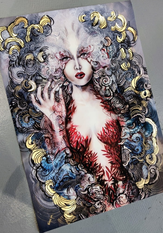 Pet-Carmen Gold, plakat zdobiony, 50x70 cm, perspektywa 2, Maggie Piu.jpg