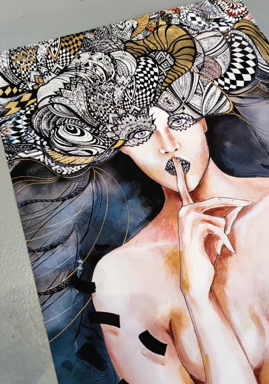 Pożegnanie Aleksandra 3, plakat zdobiony Gold 70x100 cm, Maggie Piu, perspektywa 1.jpg