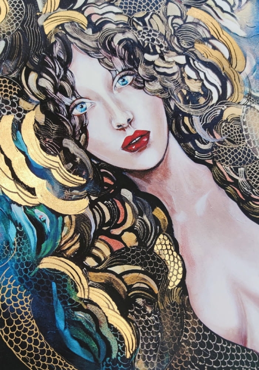 Goldiva Tokage, plakat zdobiony Gold 50x70 cm, perspektywa 2.jpg