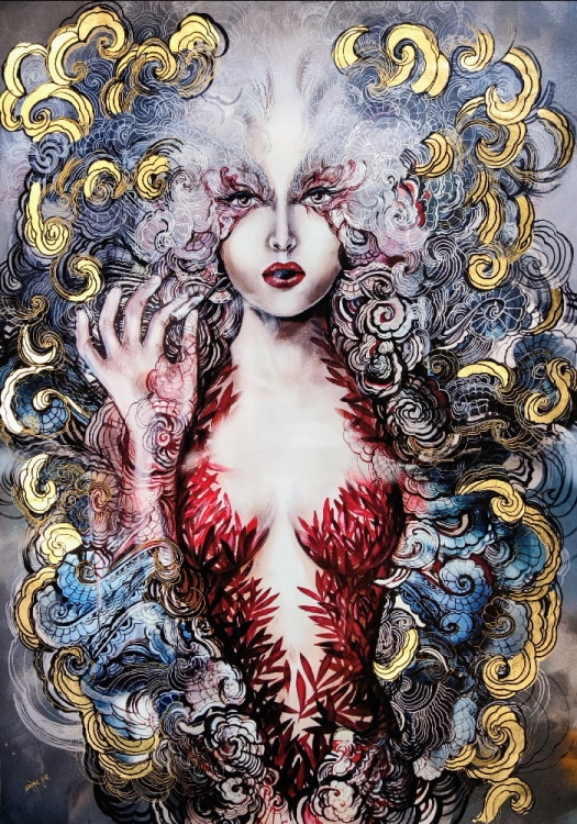 Pet-Carmen Gold, plakat zdobiony Gold, 70x100 cm, Maggie Piu.jpg