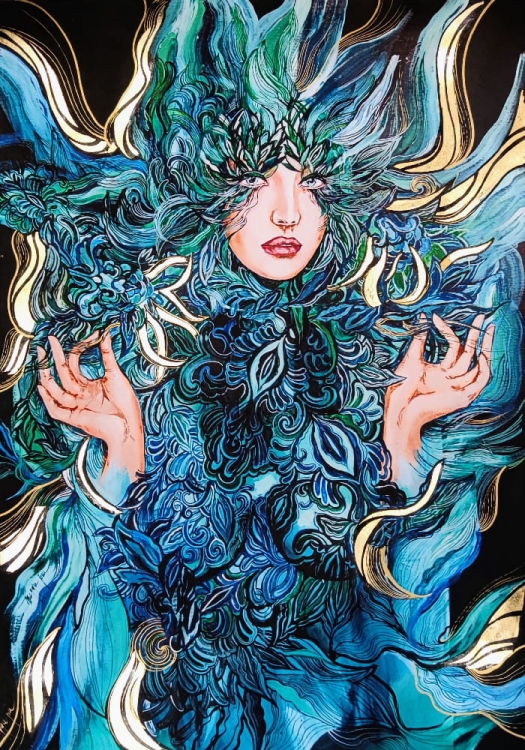 Malachitowa Mayo Gold, 70x100 cm, plakat zdobiony.jpg