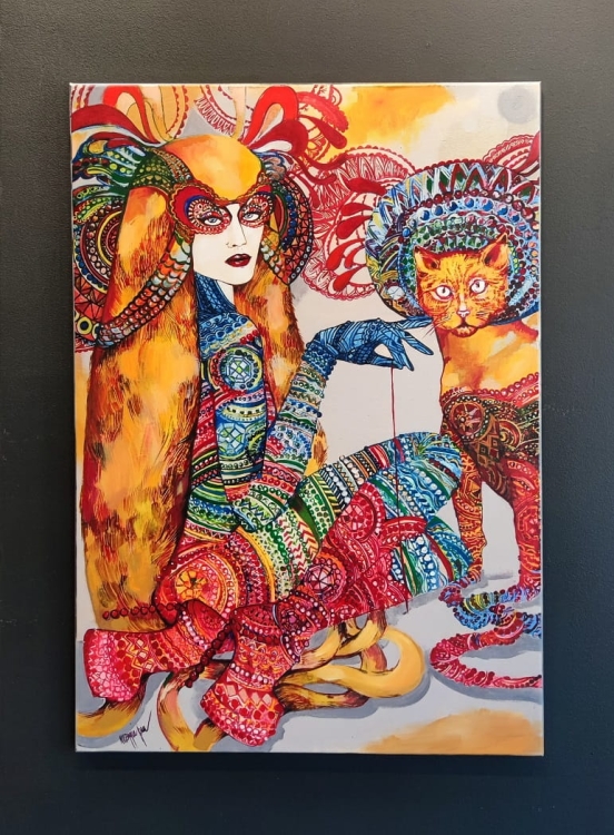 Ina z Rudolfem, 70x100 cm, Maggie Piu, giclee, black wall.jpg