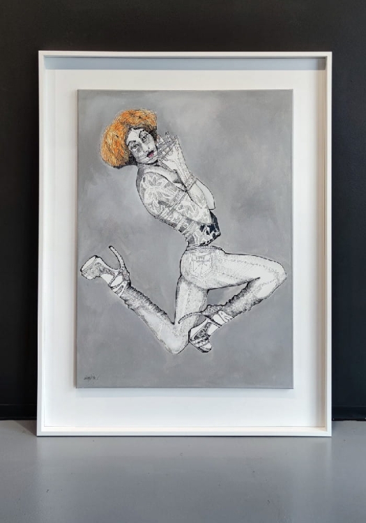 Fashion Games I, 80x110, technika mieszana, Maggie Piu, white frame 107x140 cm.jpg