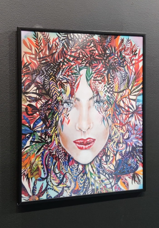 Kolor 2 Medusa 40x50 cm, rama alu black 40x50 cm, antyreflex, left side.jpg