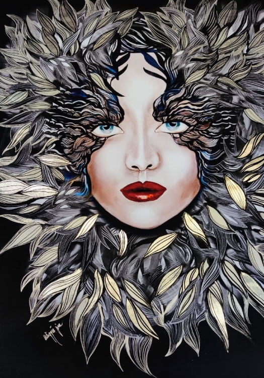 Medusa Silver Siostra Szafiro ZDOBIONA 70x100, perspektywa 2.jpg