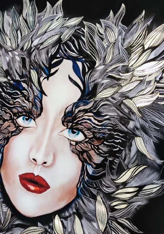 Medusa Silver Siostra Szafiro ZDOBIONA 70x100, perspektywa 4.jpg