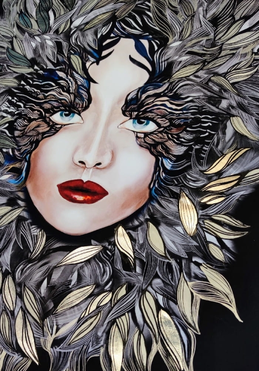 Medusa Silver Siostra Szafiro ZDOBIONA 70x100, perspektywa 3.jpg