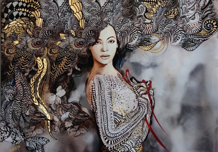 Madame Butterfly Grey ZDOBIONA 70x50 cm, v.3.jpg