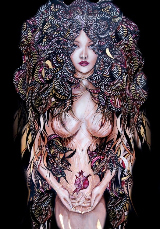 Plakat Maggie Piu, Lady Mida Black, 70x100 cm.jpg