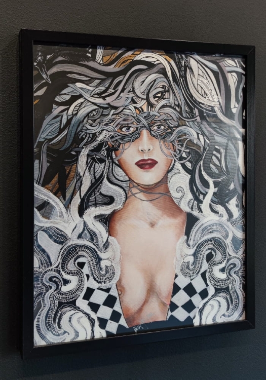 Kruki Balmaina 40x50, rama basic 42x52 cm, black wallv2, left side.jpg