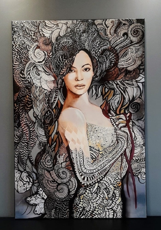 Madame Butterfly B., 80x120 cm, technika mieszana.jpg