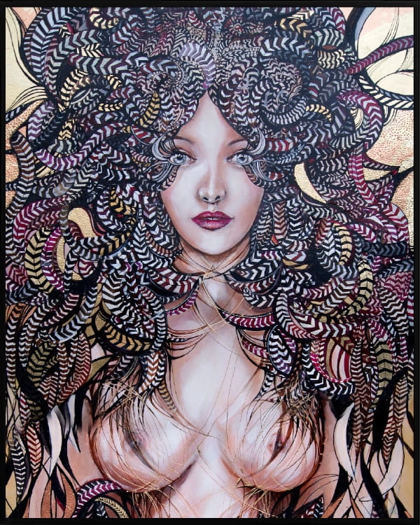 plakat Maggie Piu, Lady Mida II, 40x50 cm, rama alu czarna 41x51 cm.jpg
