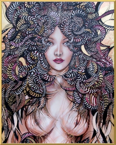 plakat Maggie Piu, Lady Mida II, 40x50 cm, rama alu złota 40x50 cm.jpg