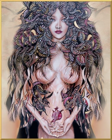 plakat Maggie Piu, Lady Mida, 40x50 cm, rama alu złota 40x50 cm.jpg