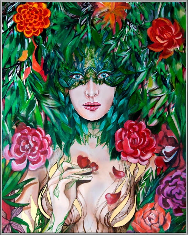 plakat Maggie Piu, Chloris, 40x50 cm, rama alu srebrna 41x51 cm.jpg