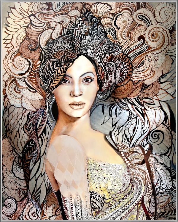 plakat Maggie Piu, Madame Butterfly B. Decor, 40x50 cm, rama alu srebrna 41x51 cm.jpg