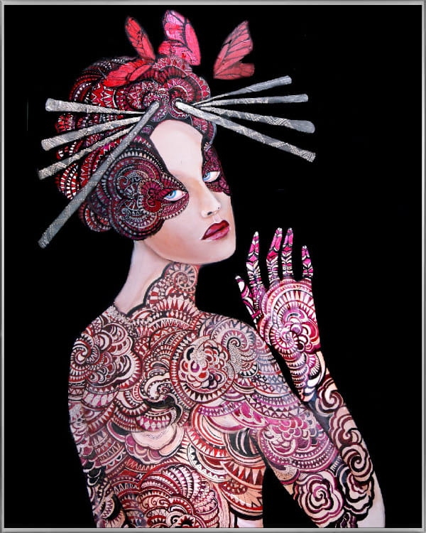 plakat Maggie Piu, Kashubska Geigi II, 40x50 cm, rama alu srebrna 41x51 cm.jpg