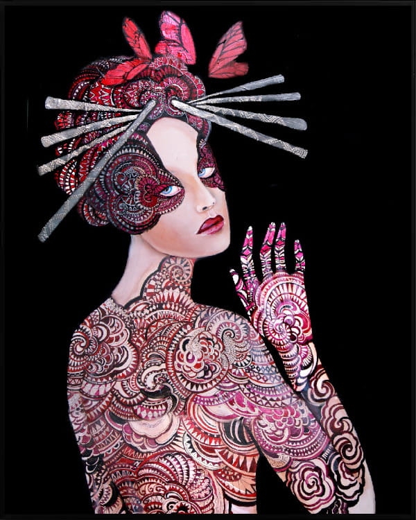 plakat Maggie Piu, Kashubska Geigi II, 40x50 cm, rama alu czarna 41x51 cm.jpg