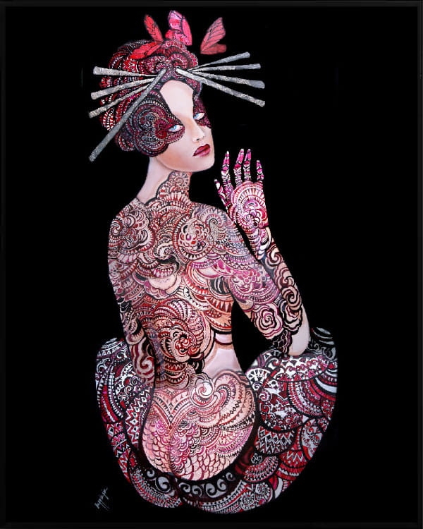plakat Maggie Piu, Kashubska Geigi I, 40x50 cm, rama alu czarna 41x51 cm.jpg