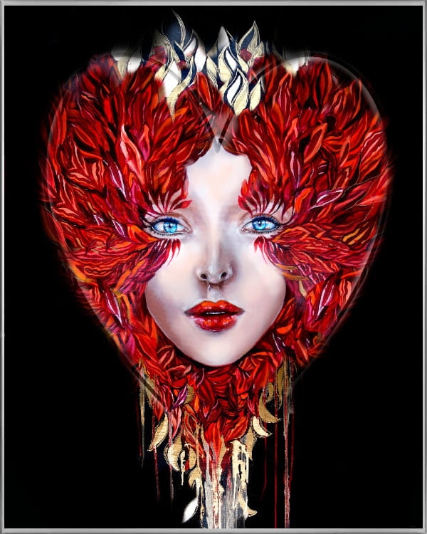plakat Maggie Piu, Love Medusa, 40x50 cm, rama alu srebrna 41x51 cm.jpg