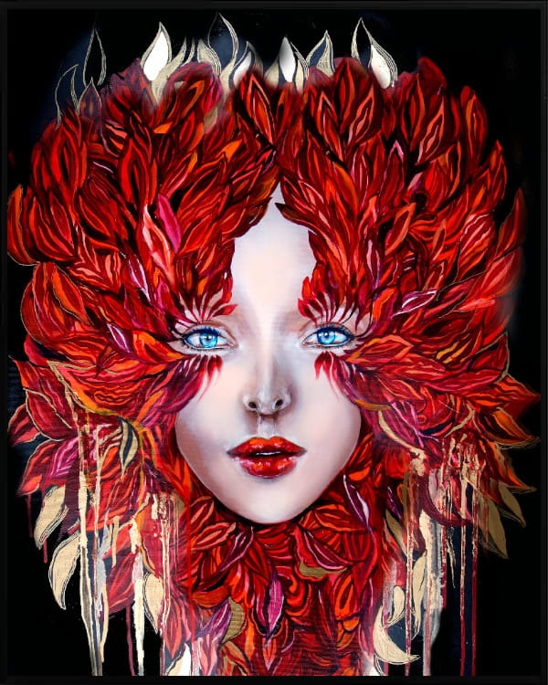 plakat Maggie Piu, Medusa Miłość, 40x50 cm, rama alu czarna 41x51 cm.jpg