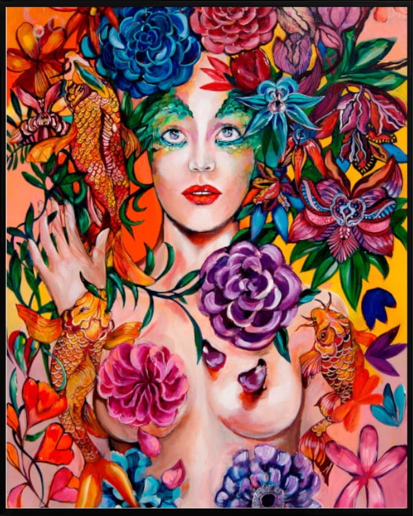 plakat Maggie Piu, Raj Utracony Ryby, 40x50 cm, rama alu czarna 41x51 cm.jpg