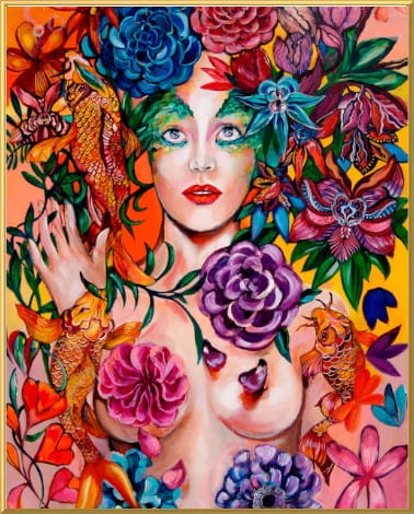 plakat Maggie Piu, Raj Utracony Ryby, 40x50 cm, rama alu złota 40x50 cm.jpg