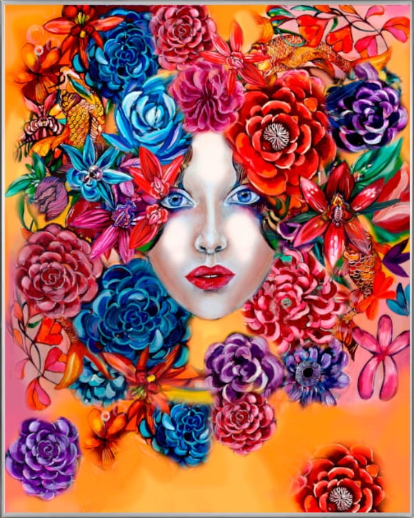 plakat Maggie Piu, Orange Raj Utracony, 40x50 cm, rama alu srebrna 41x51 cm.jpg