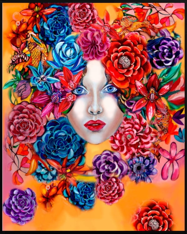 plakat Maggie Piu, Orange Raj Utracony, 40x50 cm, rama alu czarna 41x51 cm.jpg